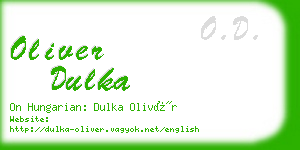 oliver dulka business card
